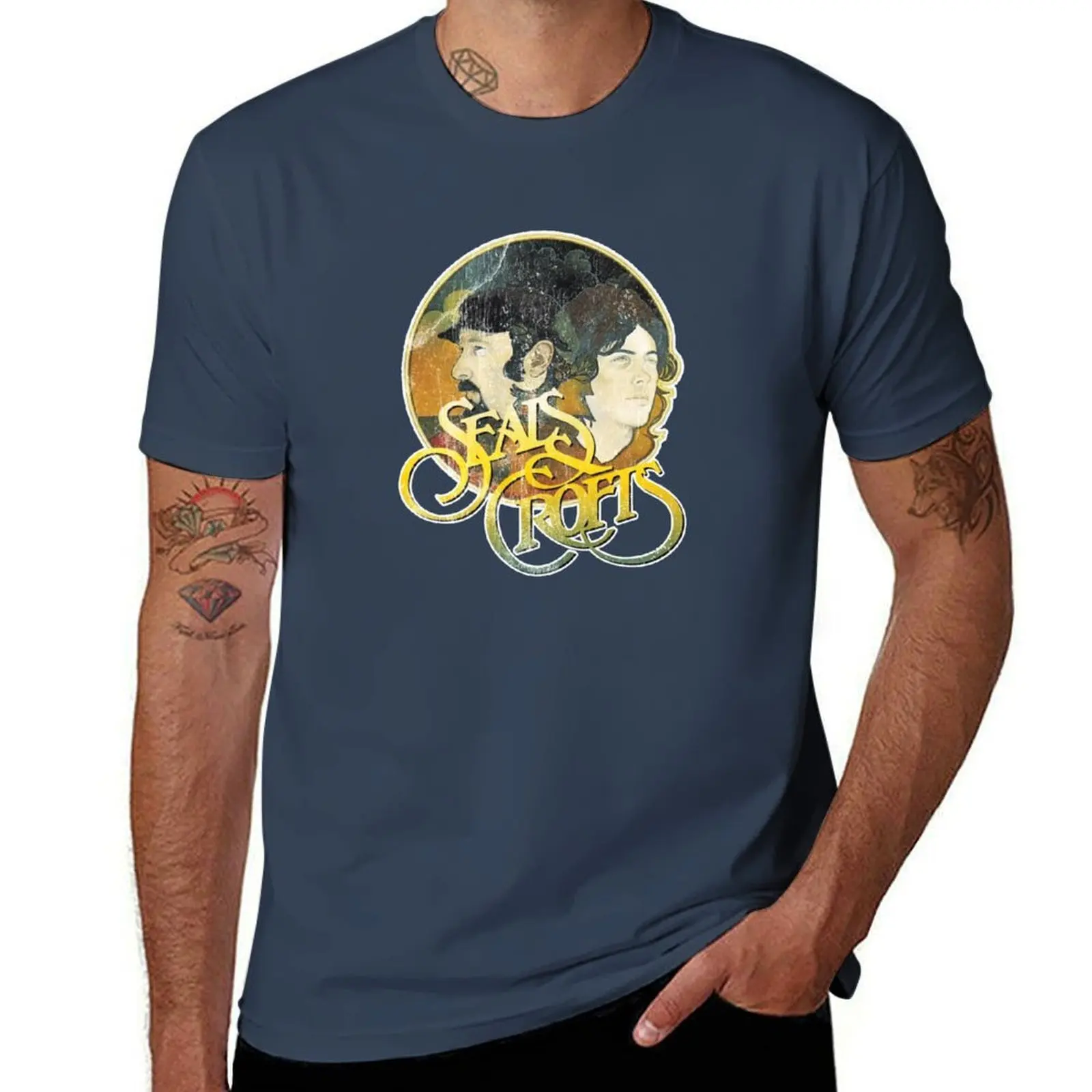 Seals-&-Crofts T-Shirt Vintage Style Printed Top