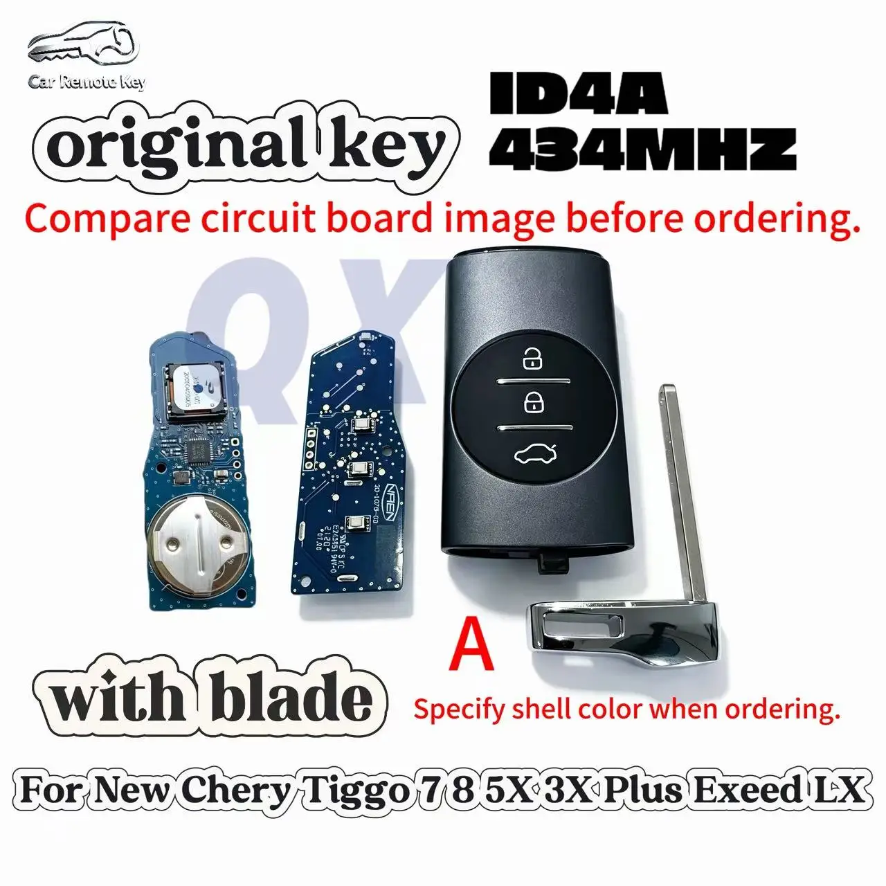 OEM Smart Remote Key Fit for Chery Tiggo 7, Tiggo 8, Tiggo 3X Plus, Tiggo 5X, Exeed LX