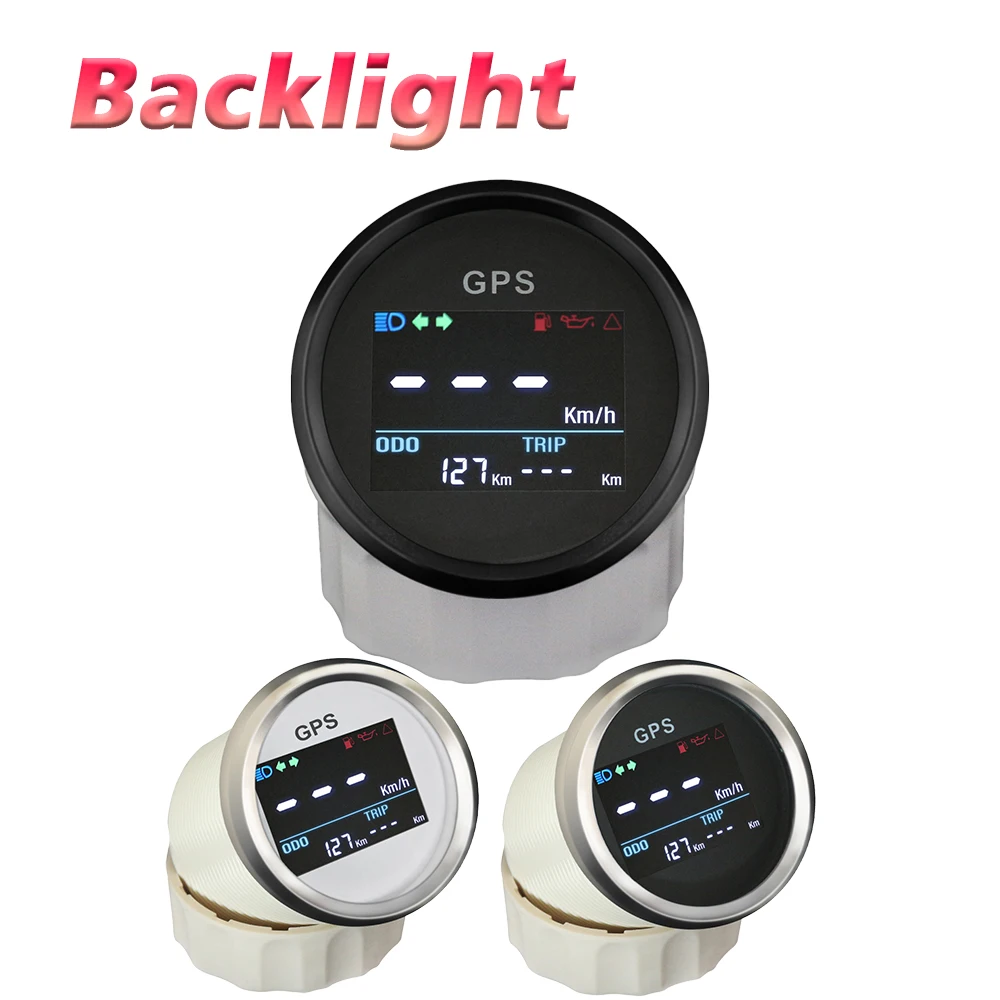 Rhaxel 52mm Digital GPS Speedometer Trip Meter Odometer for Boat Yacht Motorcycle Car Waterproof