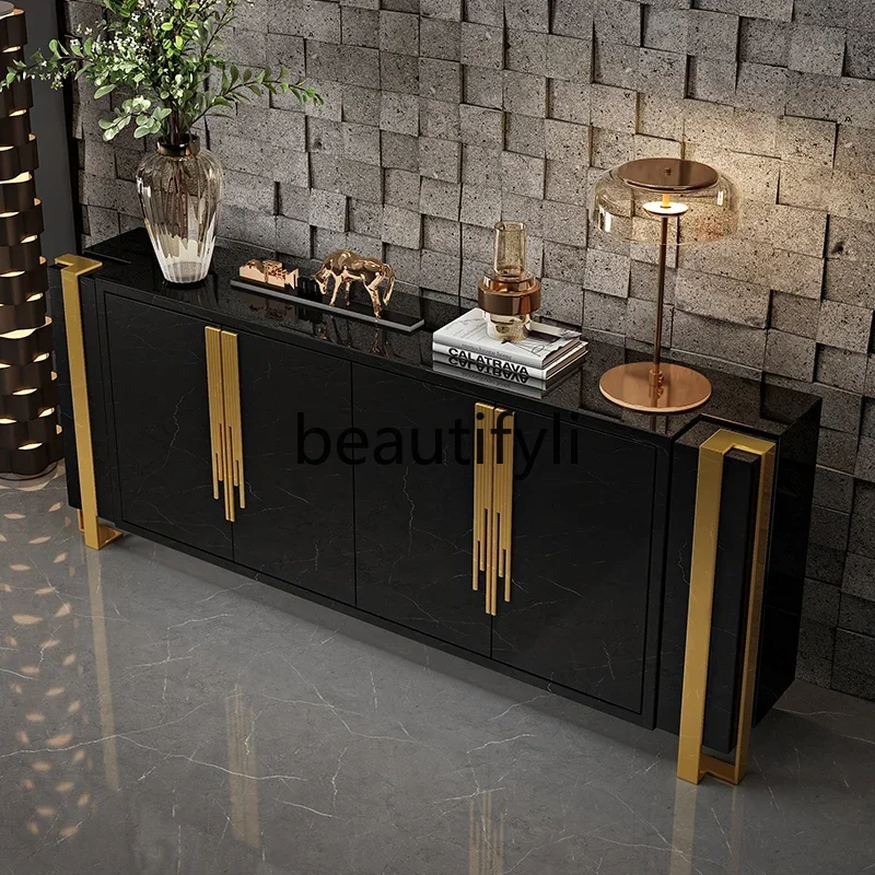 

Italian style, dining side entrance, simple rock slab storage chest, living room partition bedroom storage cabinet