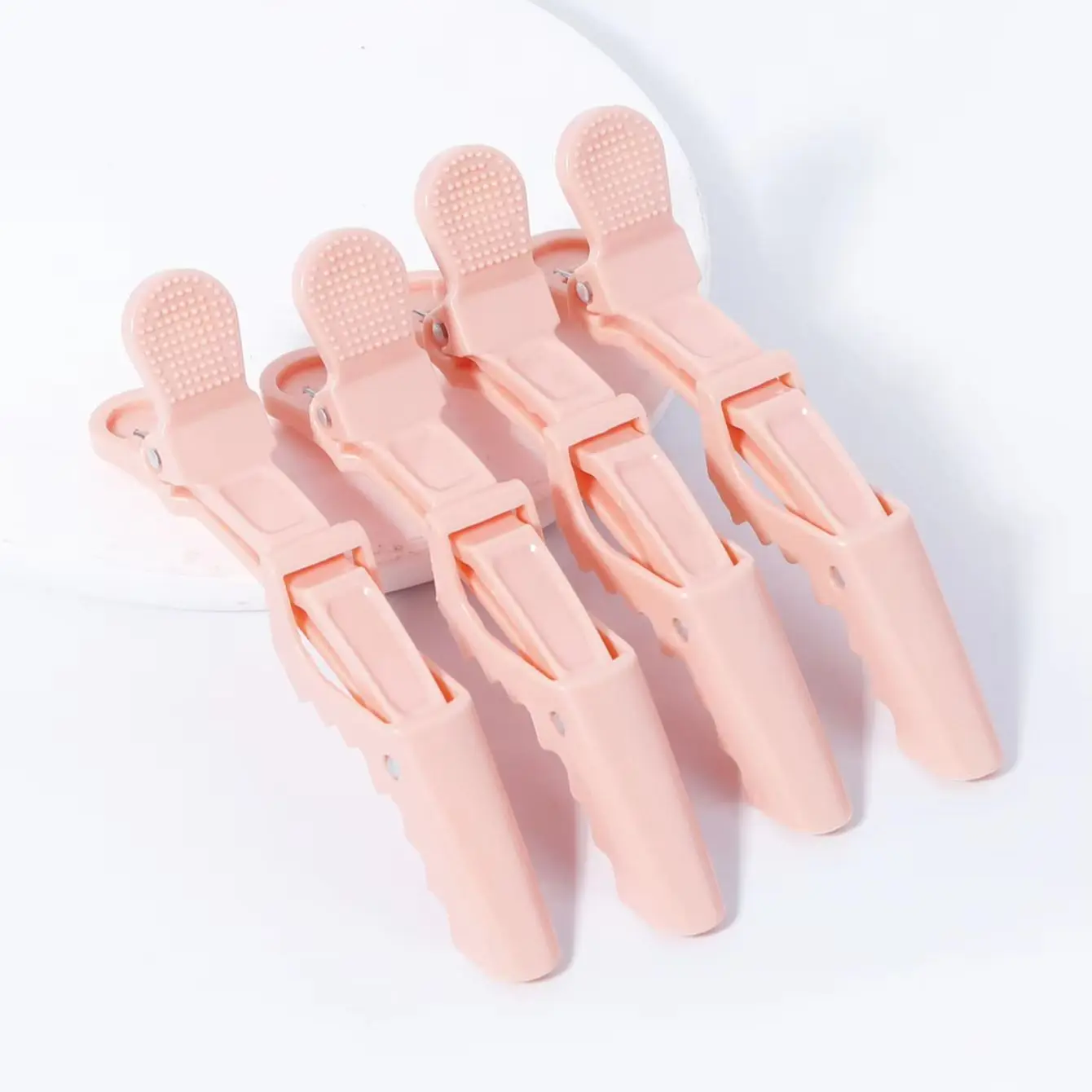 Hairdressing crocodile clip set, duckbill partition positioning clip, anti slip strong fixation, special for real hair wigs view 5