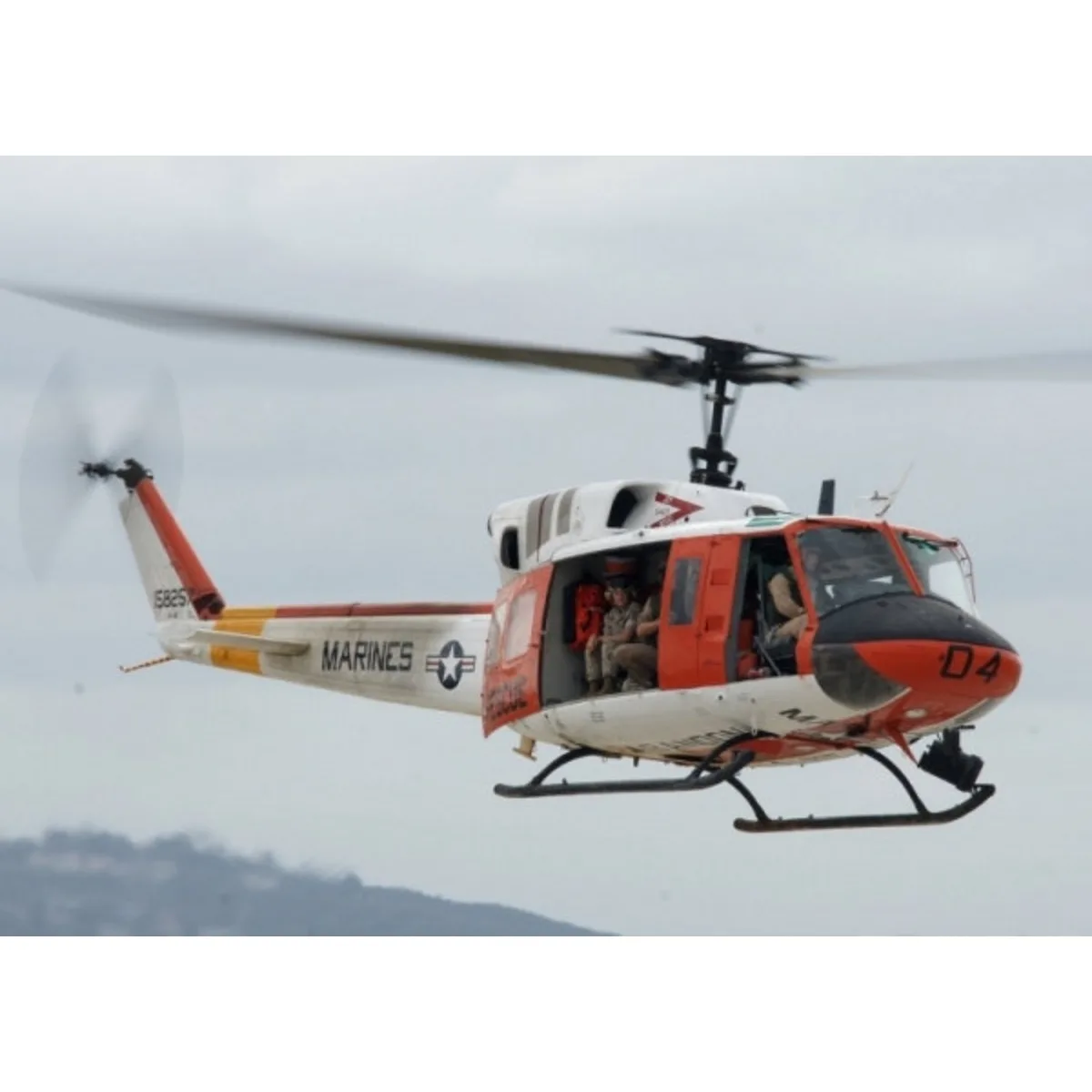 ROBAN 600 Size UH-1N Rescue Scale Helicopter Fuselage Fiberglass Body Shell for 600 Size Helicopters