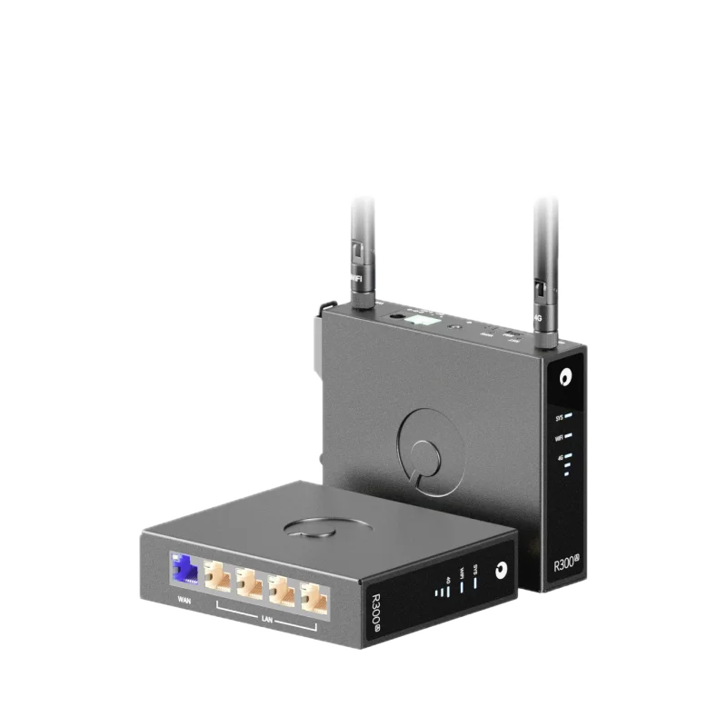 AweSeed R300A Dual SIM RS485 DIN-Rail WiFi SD-WAN Gateway CPE 2 Antennas for IoT ATM Smart Device 4G LTE Industrial Router