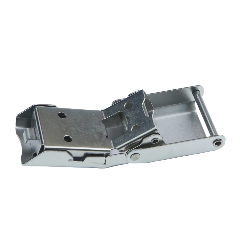 

1.8mm Thickened 304 Stainless Steel Motorcycle Tail Box Automatic Lock With 2 Keys Anti-Theft Hasp For Scooter EV Side Box