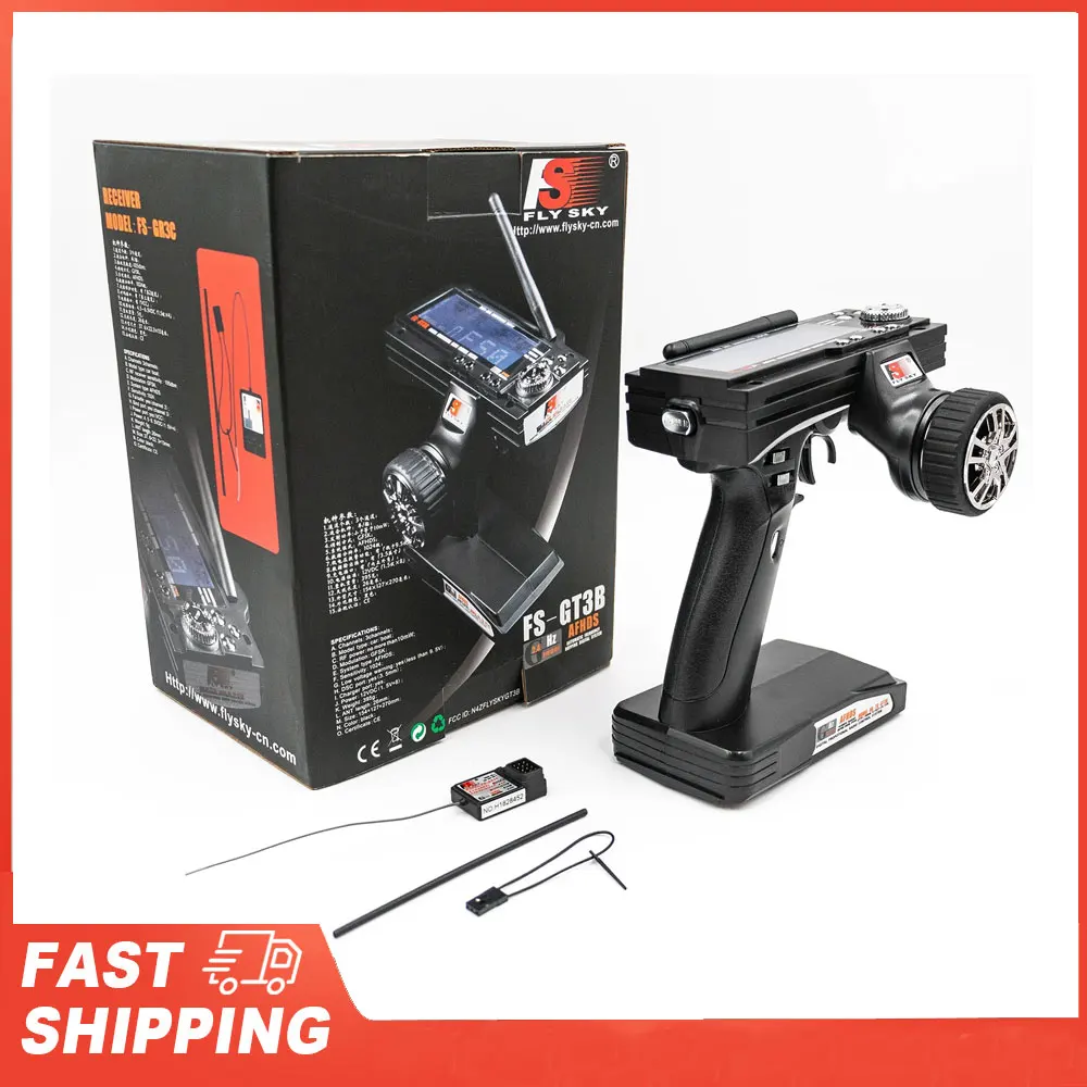 2.4G 3채널 무선 모델 원격 제어 LCD 송신기 및 수신기 플라이스카이 FS-GT3B 수신기 RC 자동차 보트 도구용