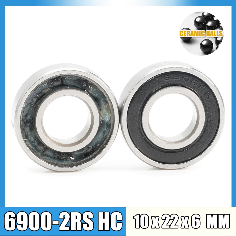 2PCS Hybrid Ceramic Bearing 6900RS 6901RS 6902RS 6903RS 6904RS 6905RS 6906RS Bicycle Bottom Brackets Si3N4 Ball Bearings