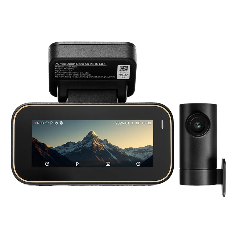 70mai A810Lite True 4K HDR Dash Cam with 4G LTE Connectivity Supercapacitor Wi-Fi 6 512GB Max & GPS Logger RU Voice Control 70mai A810Lite True 4K HDR Dash Cam with 4G LTE Connectivity Supercapacitor Wi-Fi 6 512GB Max & GPS Logger RU Voice Control