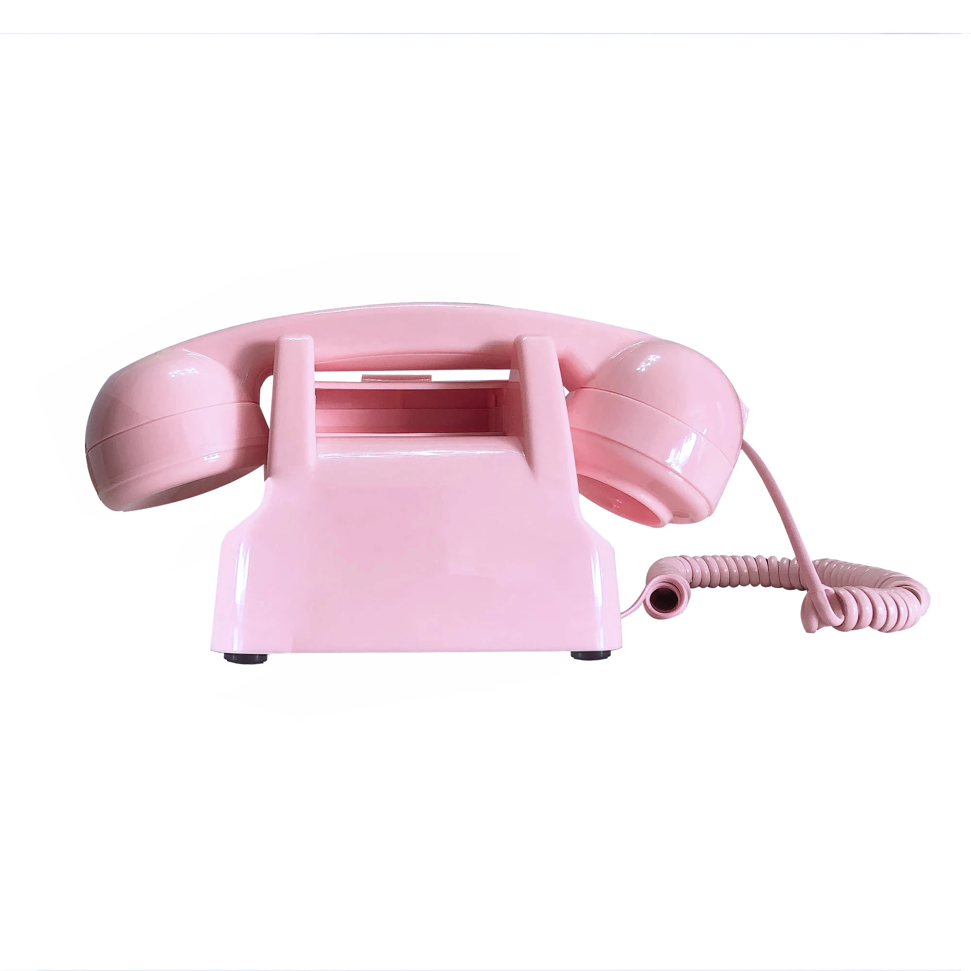 Pink Telephone for Home Office, Corded Retro Telephone, Old Fashion Landline Phone, Wired Antique Decorative Desktop Phones