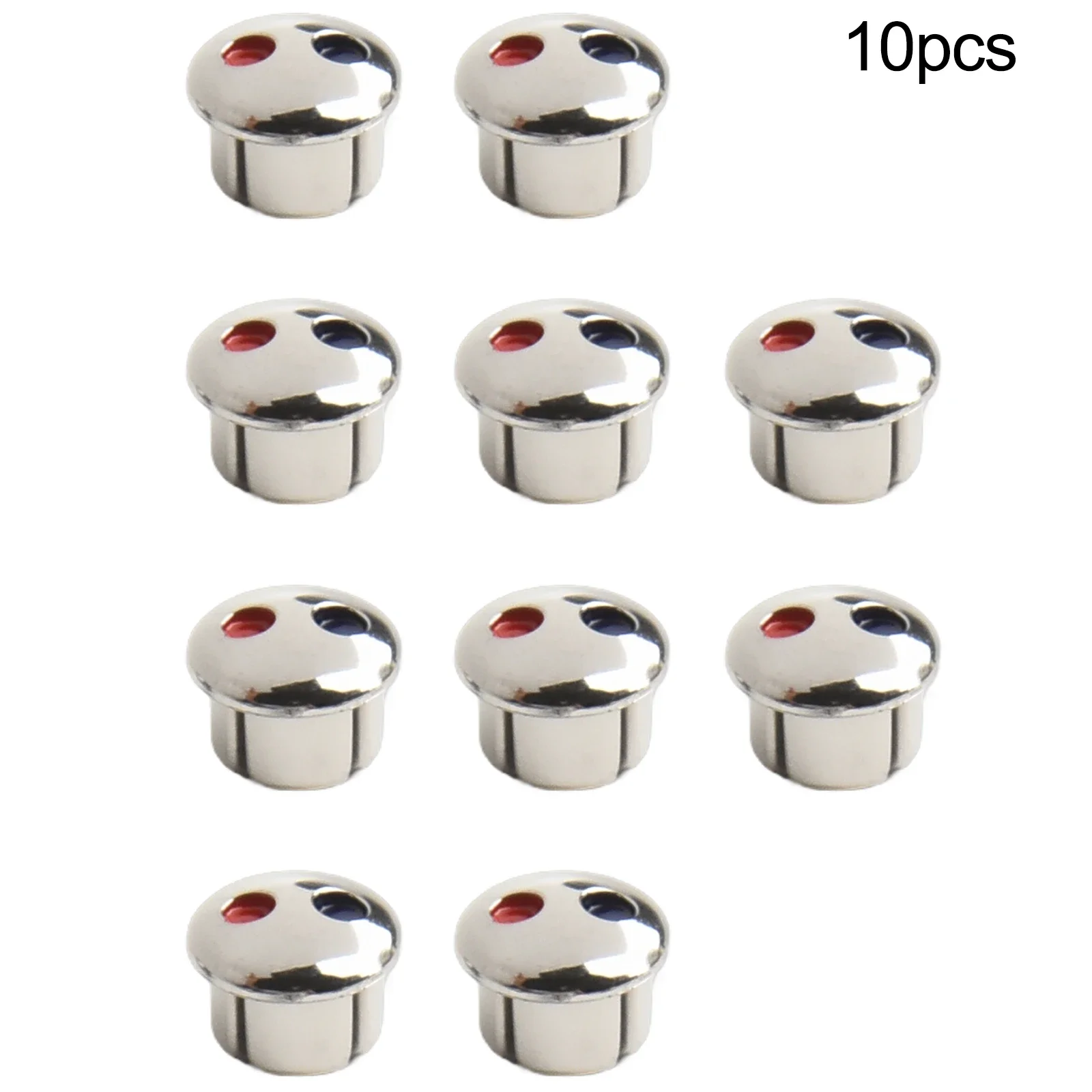 10pcs Faucet Handle Hot Cold Water Sign Cover Mixer Tap Indicate Red Blue Label Decoration 9*6.8*6cm Plastic