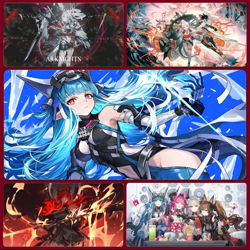 Cool Strategic Game A-Arknights Mouse Pad Large Gaming Mousepad with Stitched Edges Thickened Desk Mat PC