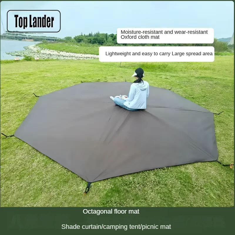 Camping Mat Outdoor Portable Oxford Cloth Thickened Wear-resistant Waterproof and Moisture-proof Floor Mat Nature Hike Tourism