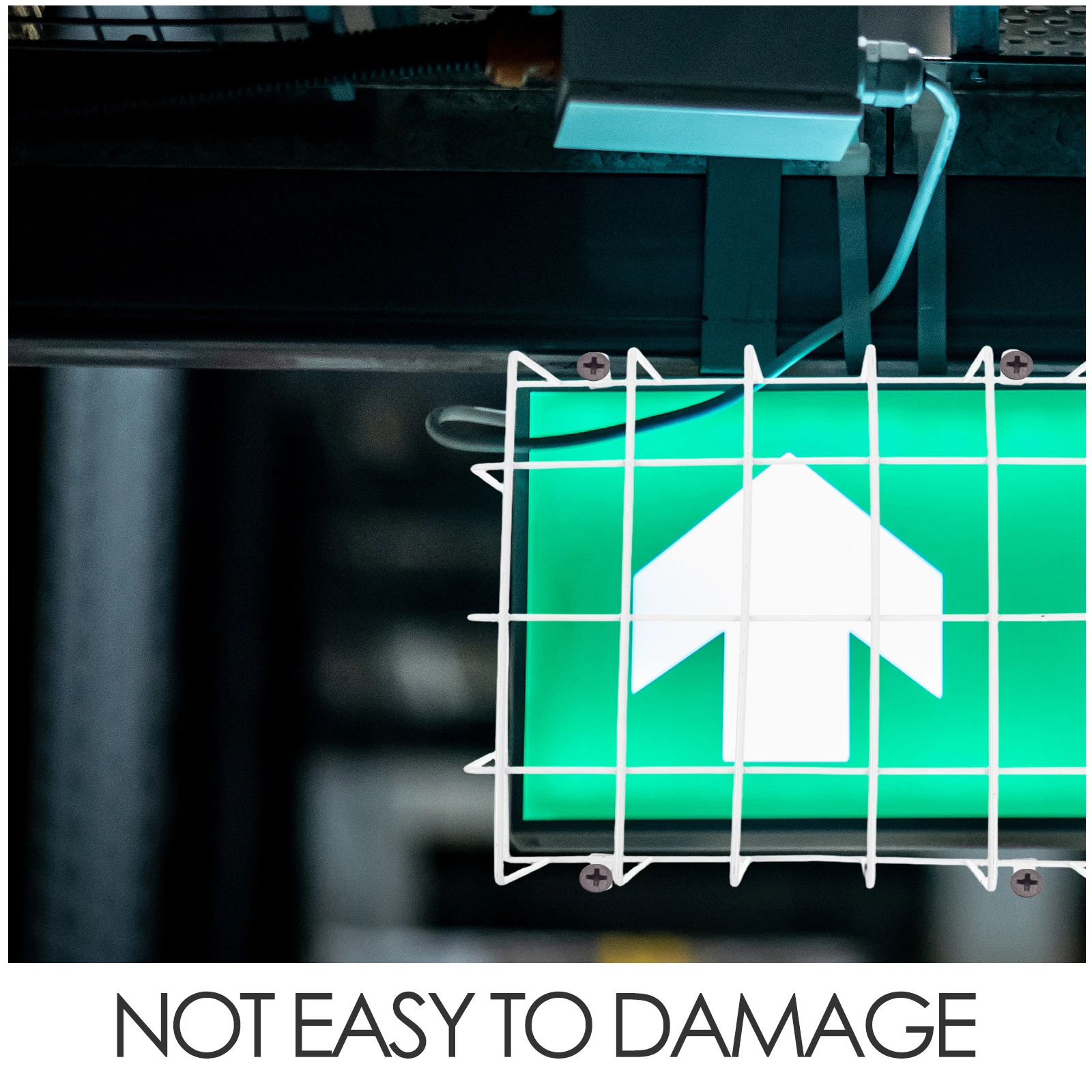 قفص ضوء خروج الطوارئ 11.79x11.79x2.95in واقي حماية سلك الحديد شديد التحمل لأضواء السقف المثبتة على الحائط في عام