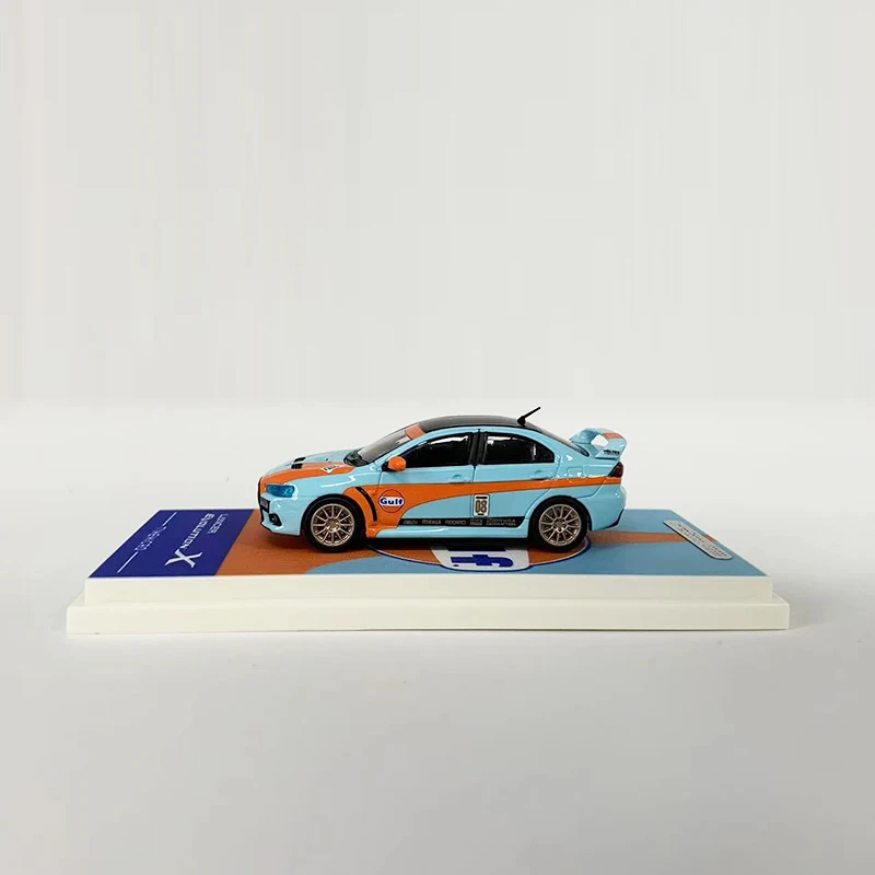 Time Micro 1:64 Model Car Lancer EVO V10 Alloy Die-Cast Vehicle Collection -Gulf Coating