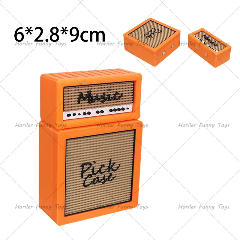 3D-Gedruckter Gitarren-Plektrenhalter in Lautsprecherform, Doppelschichtiger Wasserdichter Gitarren-Plektren-Organizer, Plektren-Aufbewahrungs- und Präsentationsbox – Detail 6