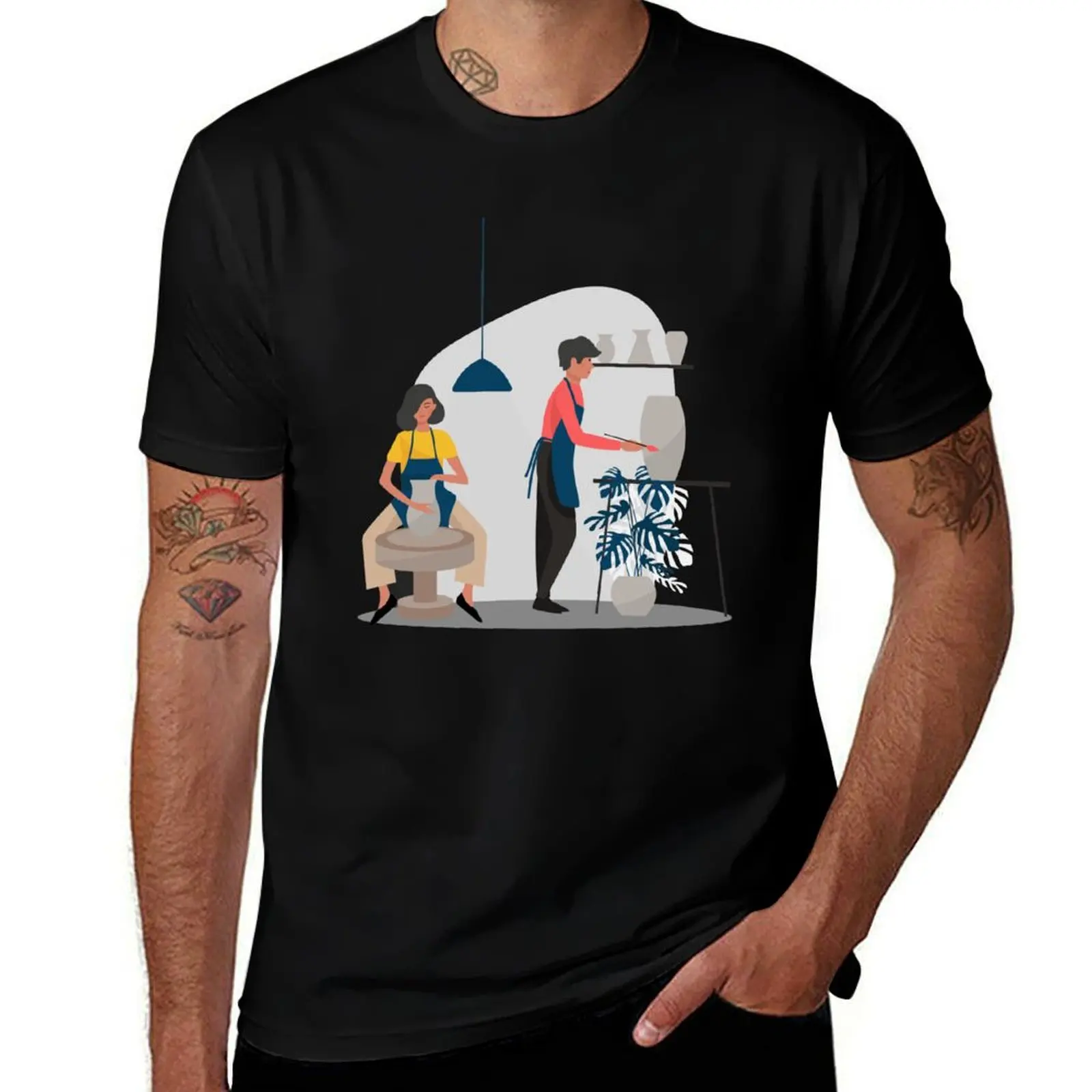 

Experience man Pottery man casual for for men shirts Day anime T-Shirt t t shirts