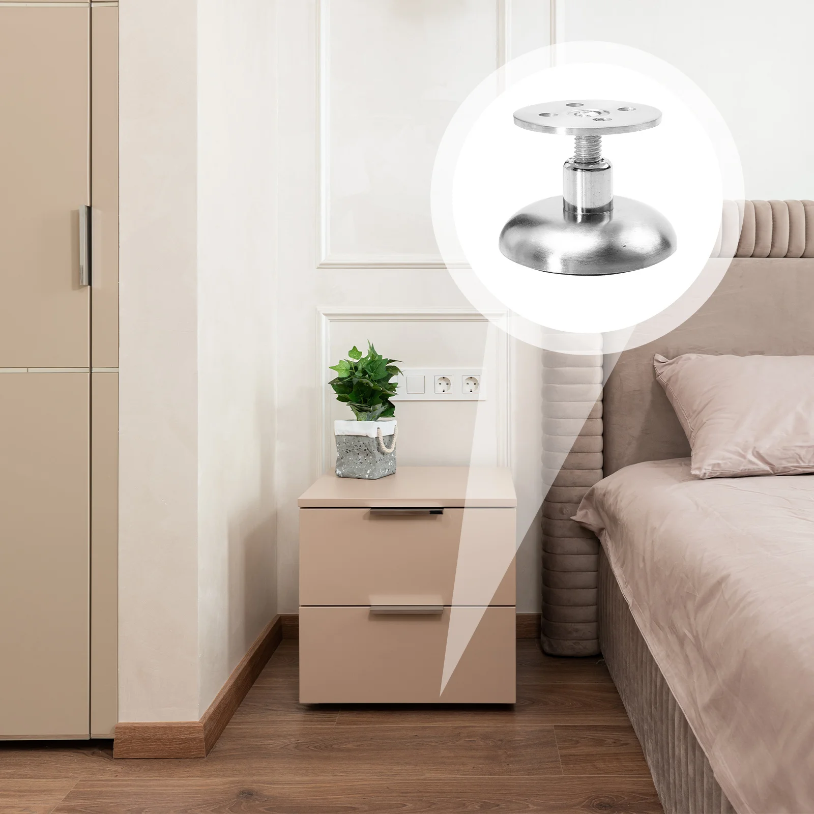 1Set Stainless Steel Cabinet Furniture Adjustable Legs Sofa Legs Height Adjustable Table Support Replacement Replacement