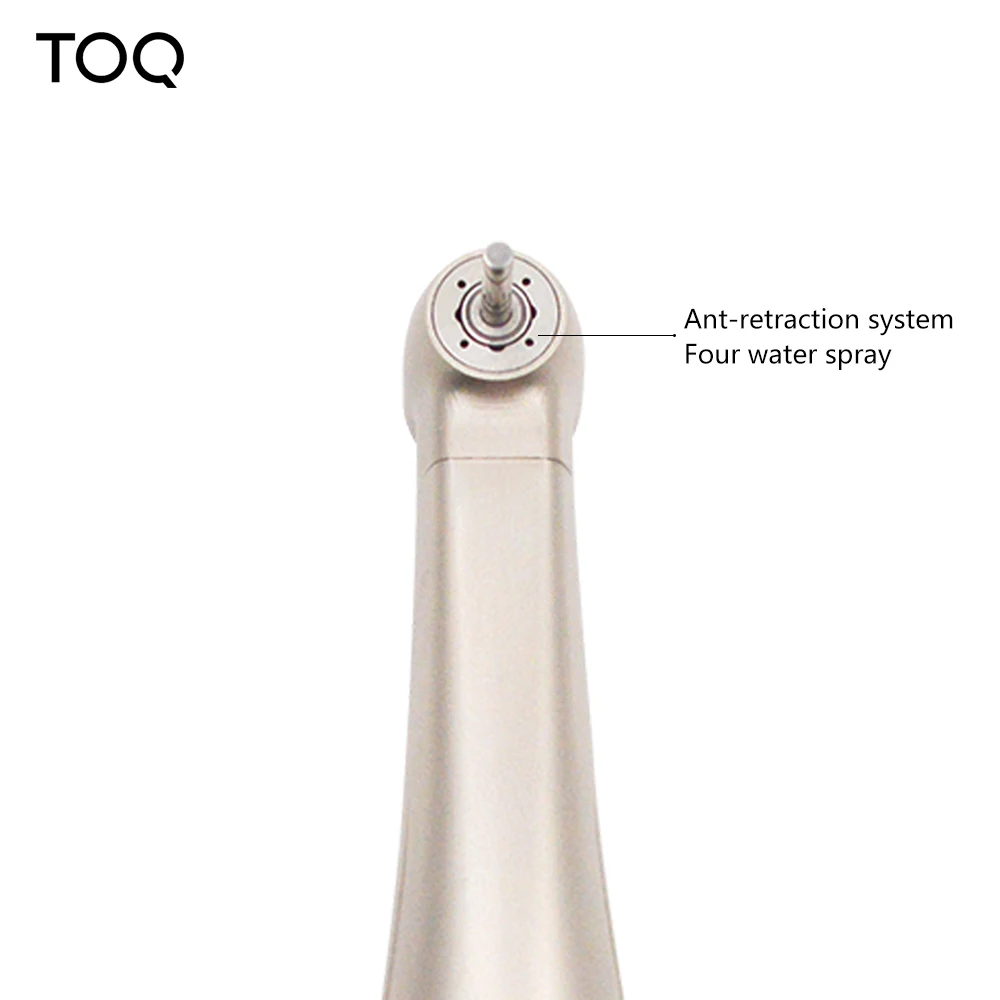 Dental Low Speed Handpiece 1:5 Increasing Contra Angle Internal 4 Water Spray Push Button Red Rings Dentistry Tools