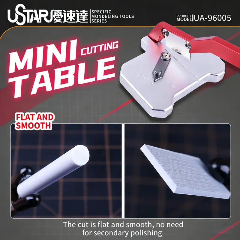 U-STAR UA-96005 Mini Model Cutting Table, Multi-Angle Adjustable Cutter for Plastic Sheet & Rod, Hobby Model Building Tool