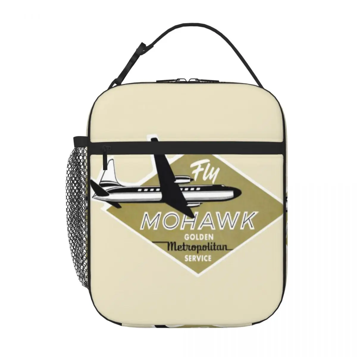 Bestselling 1960 Mohawk Airlines Elegant Sports Lunch Bag Workplace Meal Canvas Lunch Bag