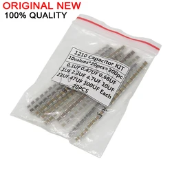 1210 SMD Capacitor Assorted Kit ,10Values*20PCS=200PCS 100nF~100uF Samples Kit Electronic Diy Kit