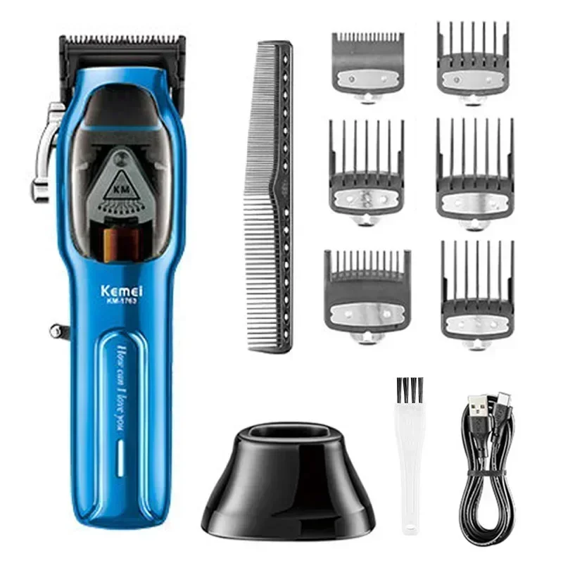 Original Kemei Fully Automatic Hair Trimmer Men's Barbershop Hair Clipper Beard Corded / Cordless Electric Barber Rechargeable