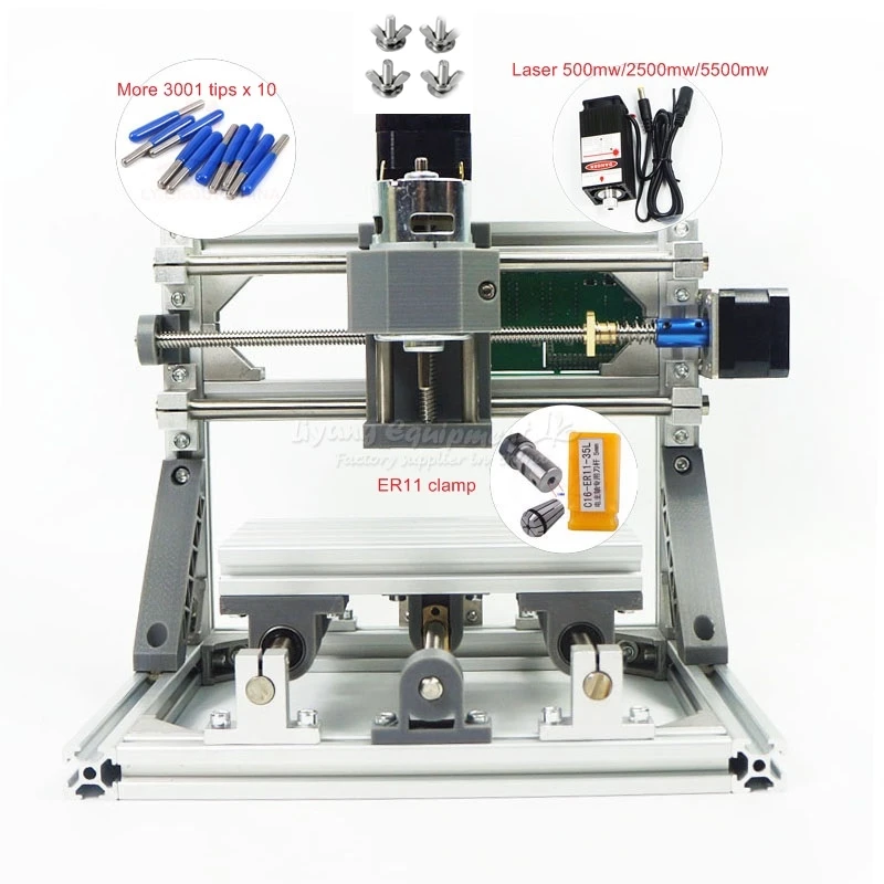 

mini CNC 1610 PRO 500MW 10000mw 15W laser engraving Pcb Milling Machine Wood Carving machine with GRBL control