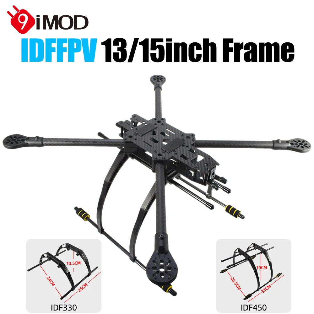 

9IMOD FPV Frame Kit Drone Fram 7/8/9/10/13/15 дюймов Квадрокоптер из углеродного волокна с печатными деталями для RC DIY FPV Racing Drone