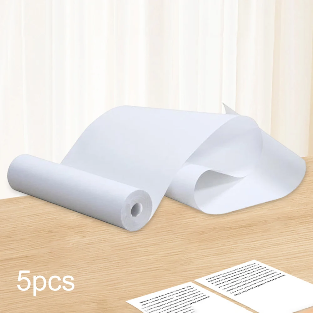 Fax Machine Paper 210x30mm Photo Printing Paper No Thermal Printing Paper Rolls Long Time Storage for Home Office