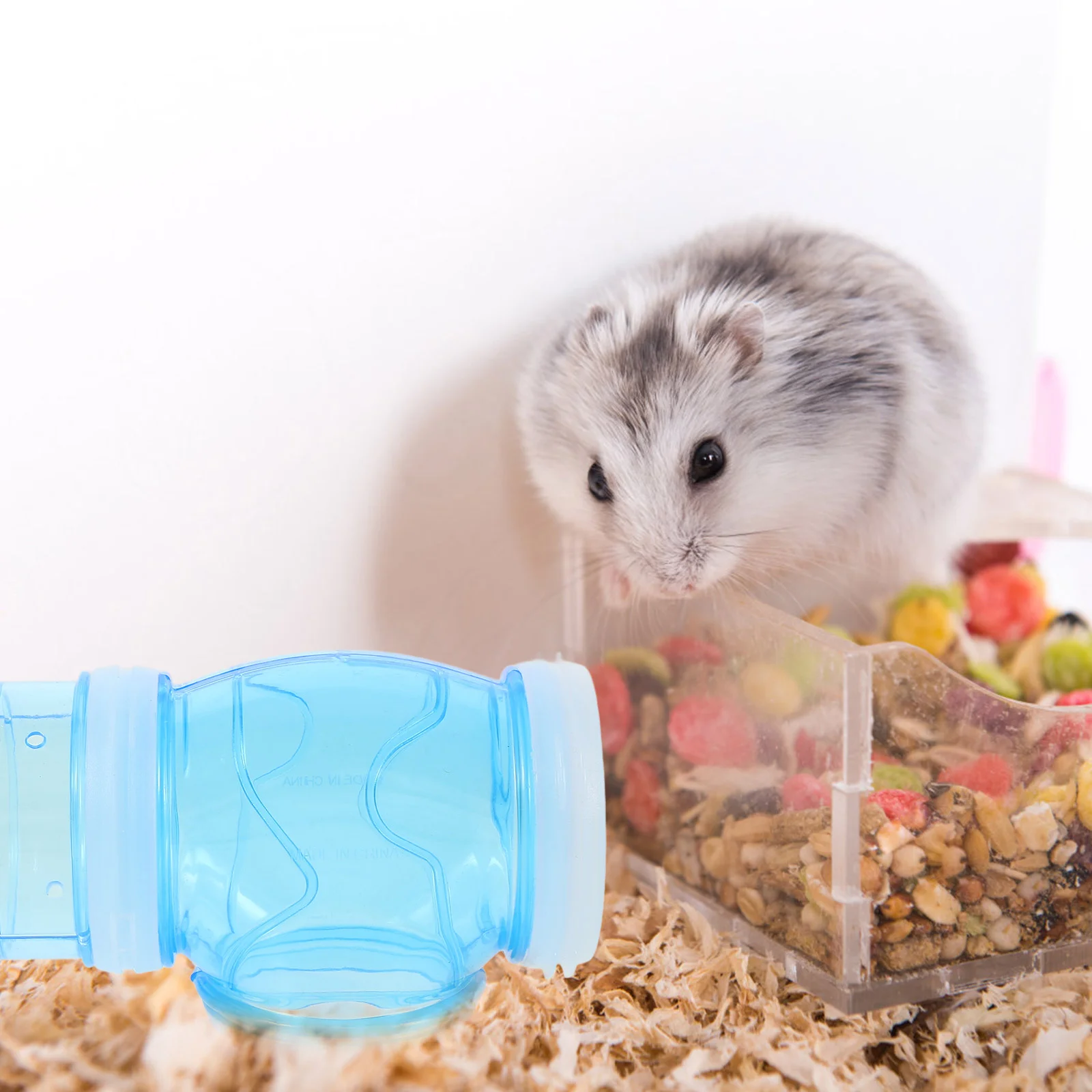 

Tunnel Hamster Pipe Pet Rat Maze Set Guinea Pig Cages Blue Plastic DIY Connector Toy
