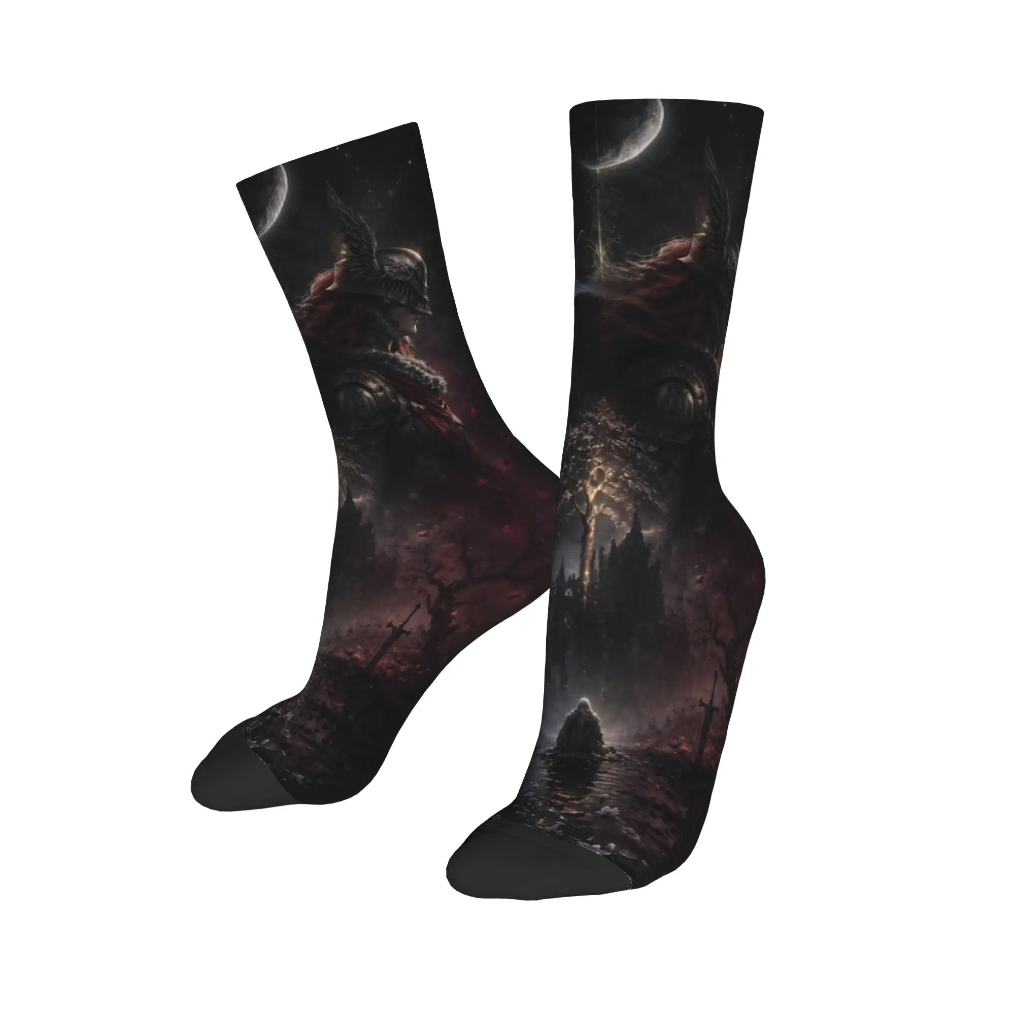 Eldened Ringed  Socks for Women Men All Season  Cozy Crew Socks Non-slip