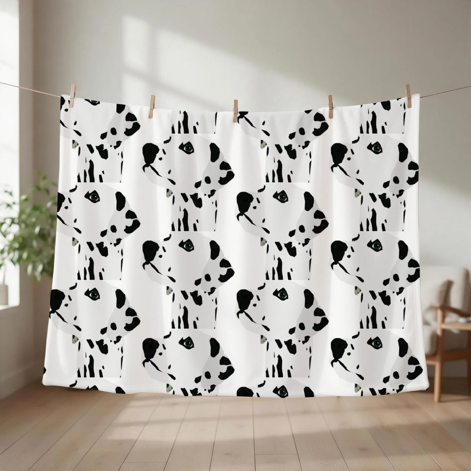 Dalmatian Throw Blanket Hair Bed Camping Luxury Brand Blankets
