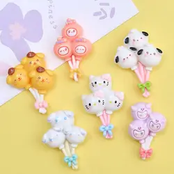 10 Stuks Nieuwe-globos de animales de dibujos animados, Serie Hars Plakboek Diy Sieraden Kinderen Cadeau Haarspeld, accesorios