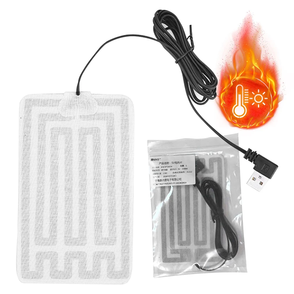 1/2PCS USB Electric Heated Pad Electric Foot Warmer Foldable Waterproof Jacket Heater Heating Mat for Neck Shoulders Back Legs