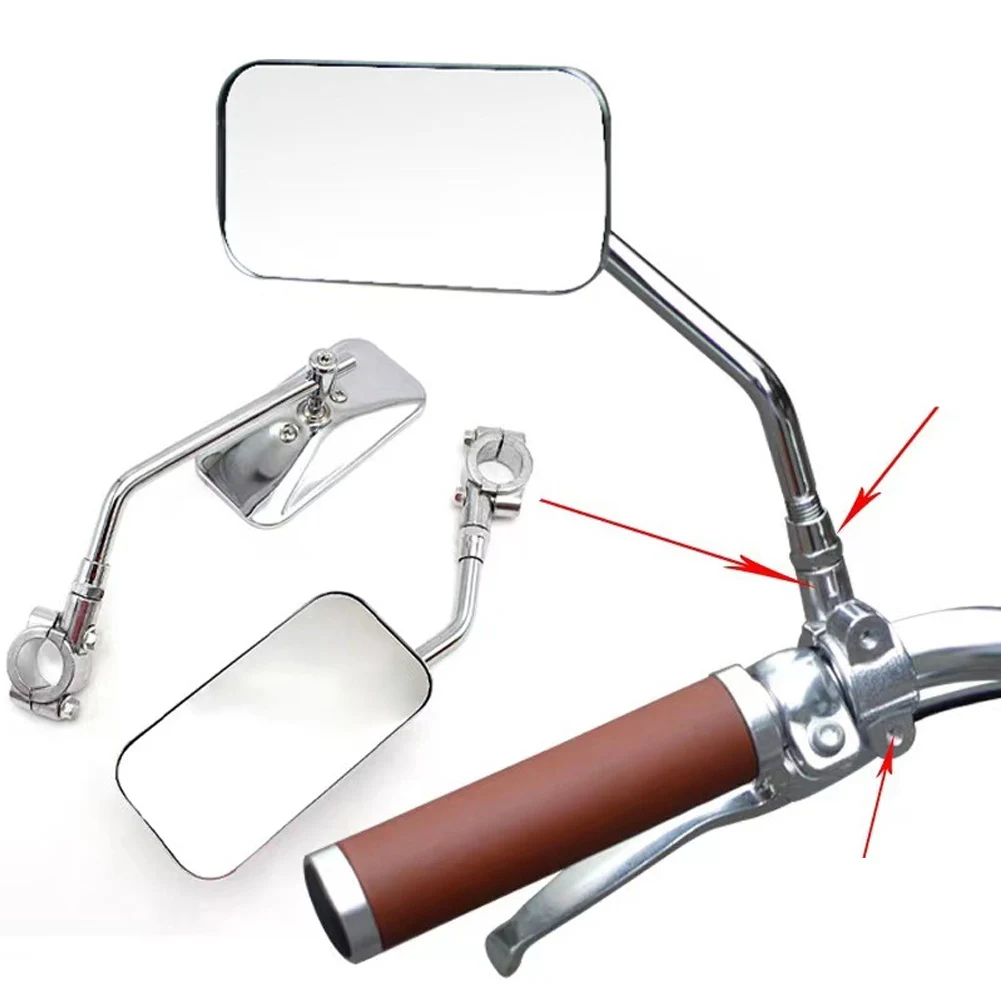 

New Practical Bike Mirror Bike Mirror Rearview Mirror Bike Mirror Clear View For Handlebars Metal Bicycle Mirror