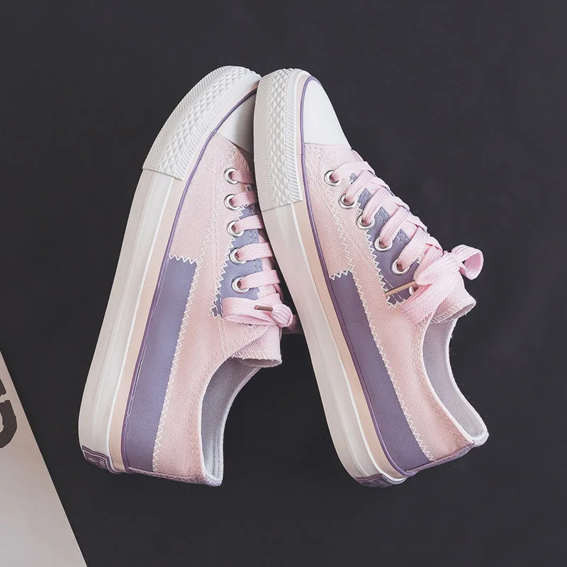 Hoge bedelaar canvas schoenen dames zachte bodem antislip comfortabele sneakers mode straat honderd canvas lage casual schoenen