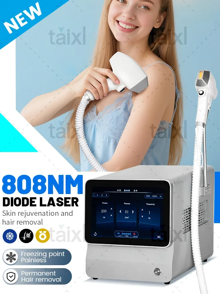 Máquina profissional da remoção do cabelo do laser do diodo 808nm 10 varas 4000w gelo platina indolor remoção permanente do cabelo para a casa do salão de beleza