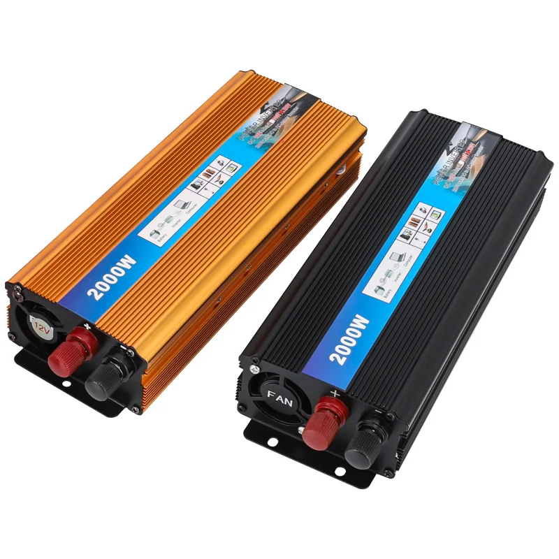 2000W car inverter 12v 24v to 220v repair sine wave inverter truck car multifunction converter high power car accessories