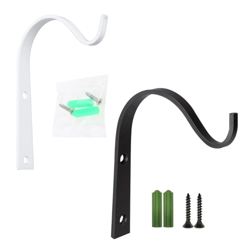 

F92B Simple Wall Iron Hook Bending Molding Hook Clothes Hook Flower Basket Hook Screw