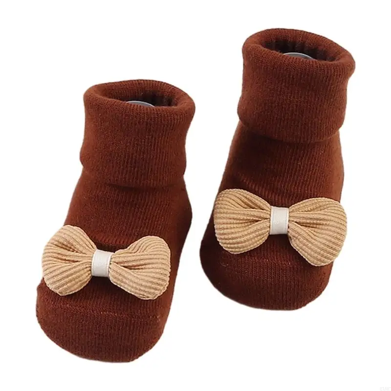 Gummi-Sohlen Erste Walker-Socken für Baby 0-1y Voralkerschuhe Innenbodensocken 4xBC