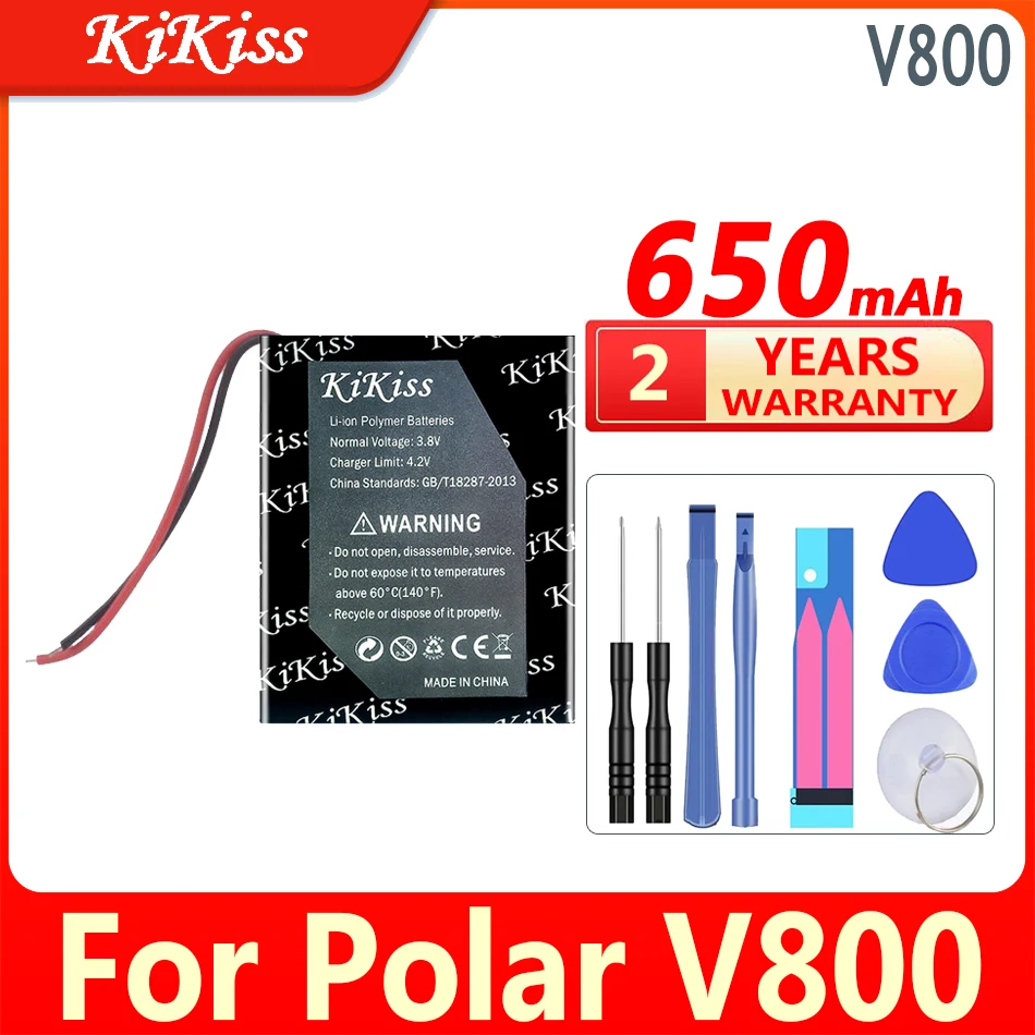 650mAh KiKiss Battery 502530 (2line) For Polar V800 Sport Watch For Datakam G5 Real Rro