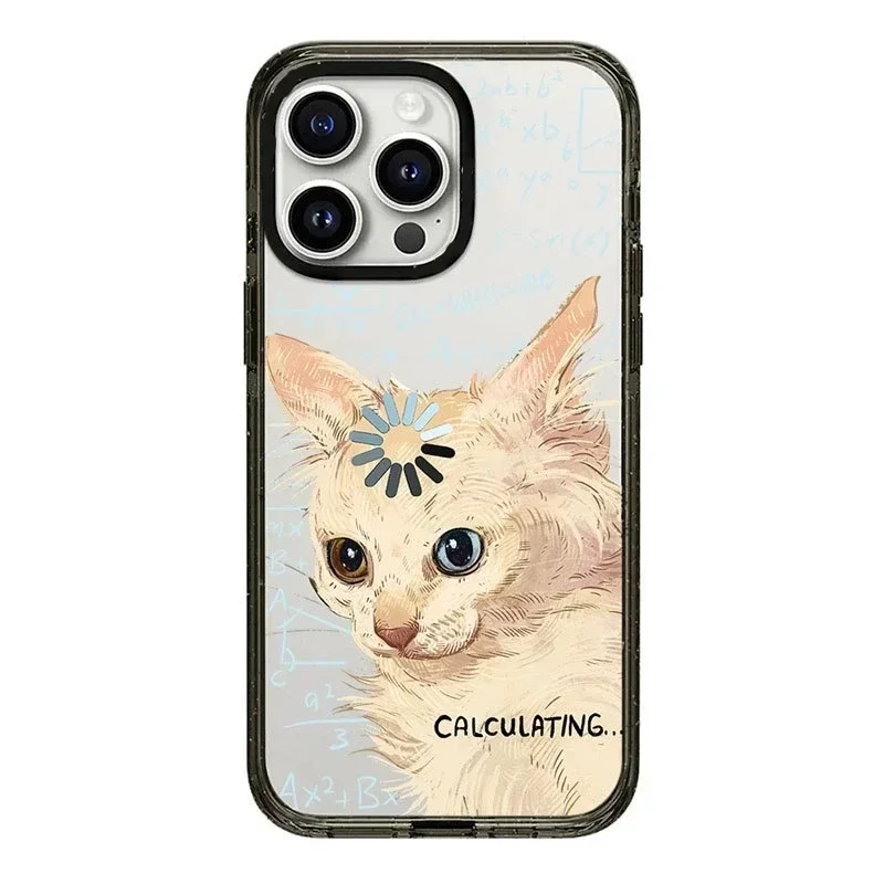 

2.0 Upgrade Acrylic Border Orange Dog Cat Phone Case Cover for iPhone 11 12 13 14 15 Pro Max Case for iPhone 15 Pro