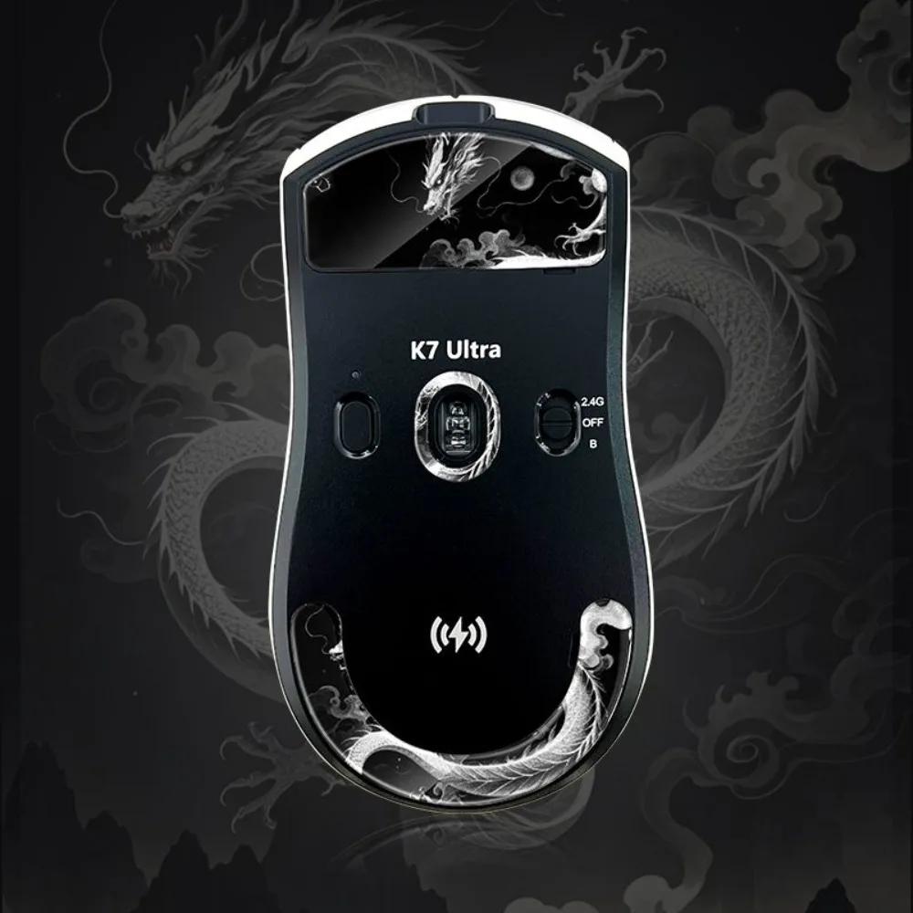 

Black Gold Tempered Glass Mouse Foot Sticker for MCHOSE K7Ultra Special Silky Slip