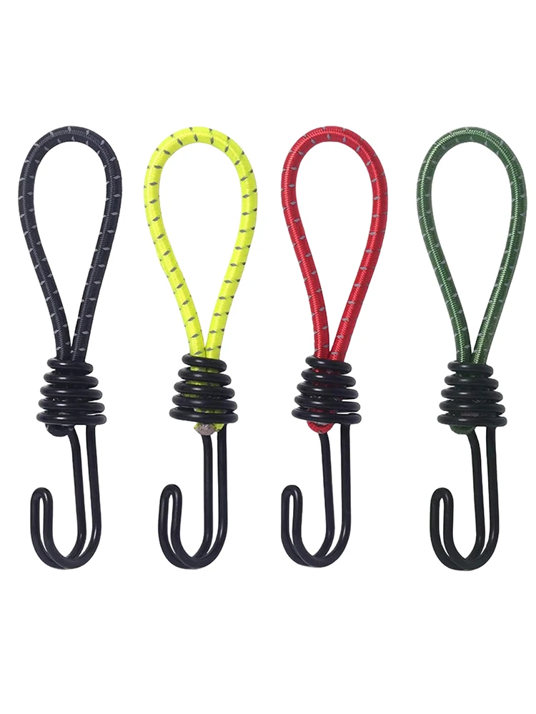 5/10Pcs Tent Elastic Rope Cord Hook Versatile Outdoor Camping Canopy Tarp Tent Fixing Cord String Carabiner Hooks Accessories