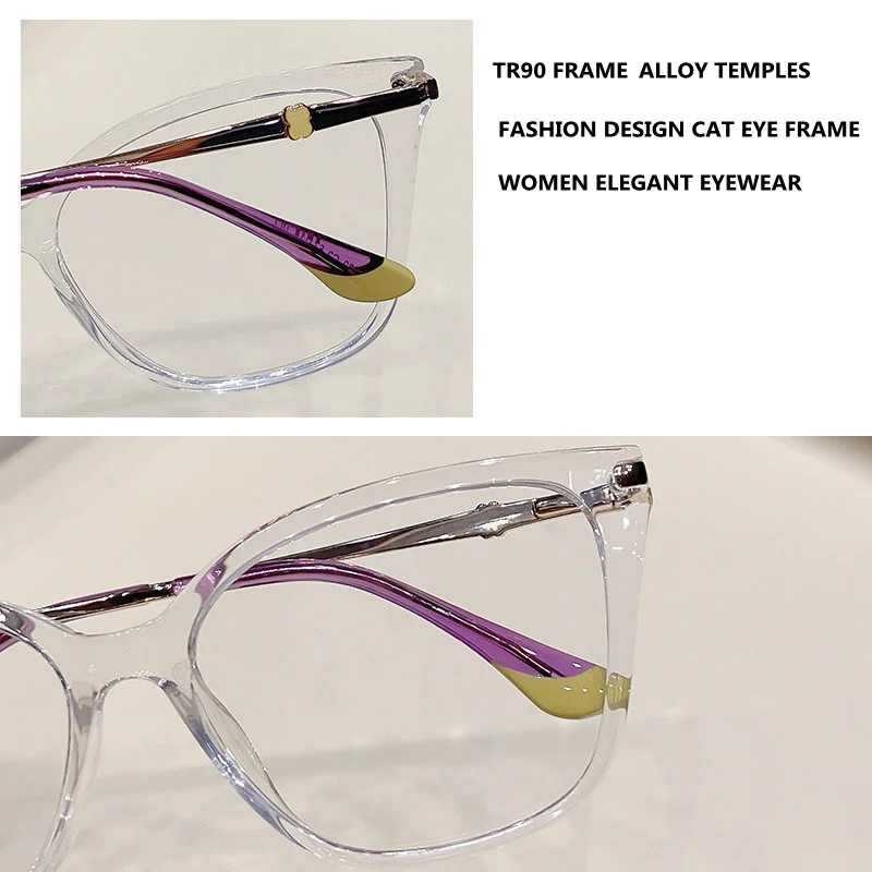 Women Cat Eye Glasses Reading Eyeglasses Lady Elegant Prescription Spectacle Girls Fashion Optical Myopia Farsight Lenses Gafas