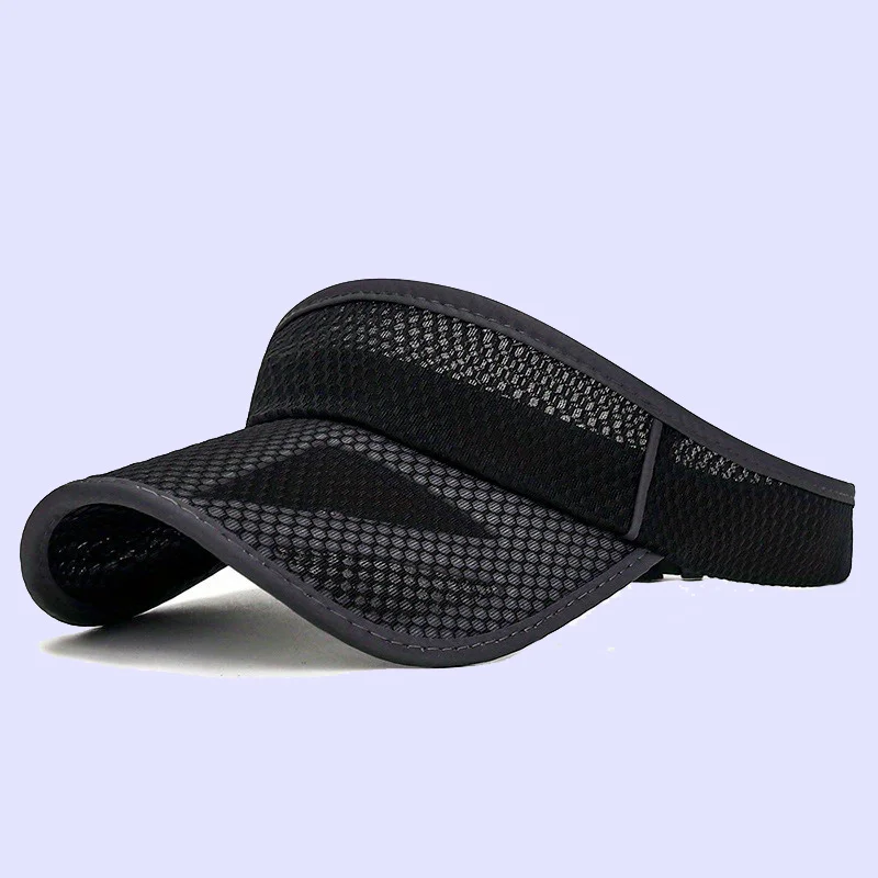 

Sports Mesh Sun Visor Hat Breathable Open Top Long Brim Cap UPF Sun Protection for Running Cycling Golf Lightweight