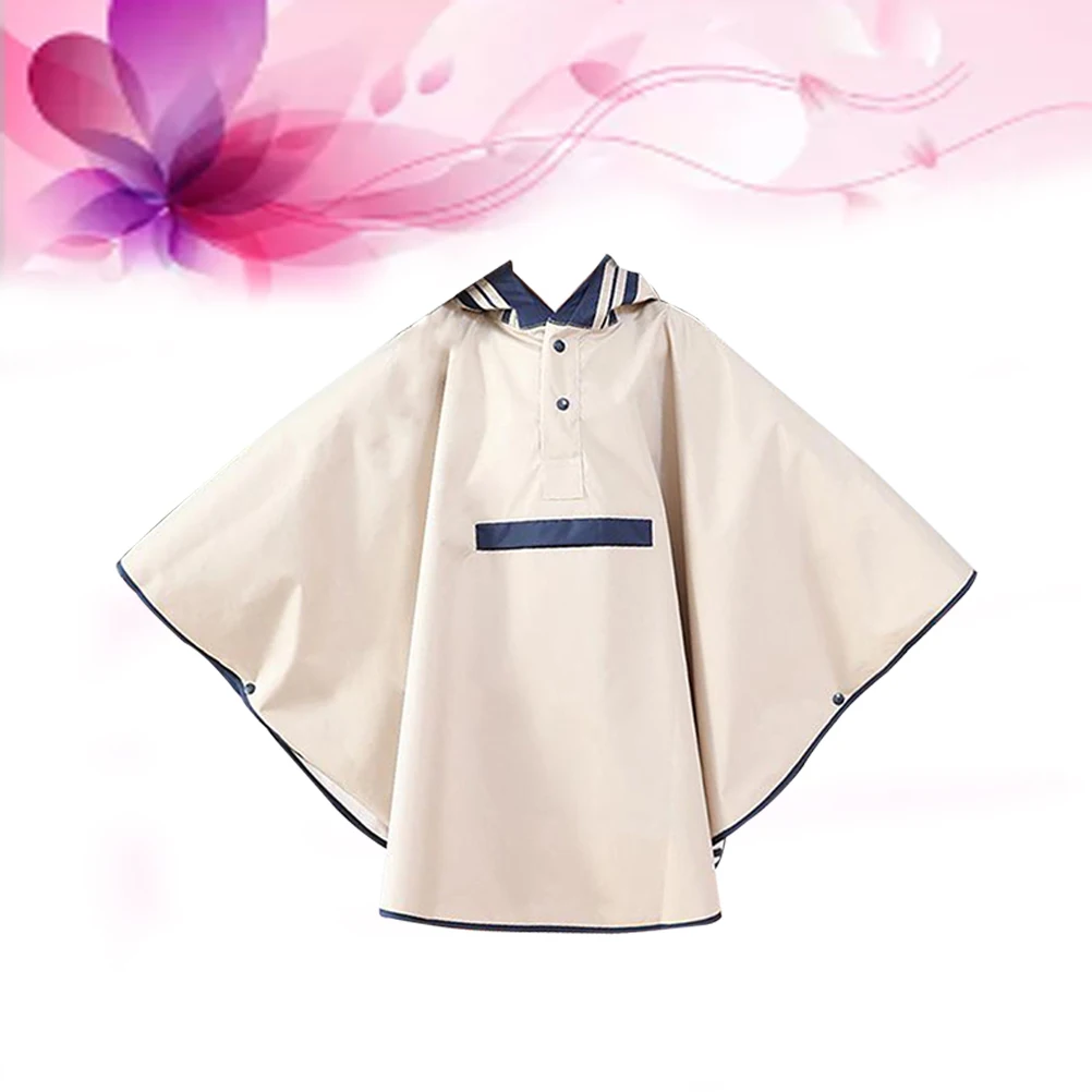 

Cape-style Raincoat Stylish Child Fashion Resistant Cloak Hooded Poncho Girl