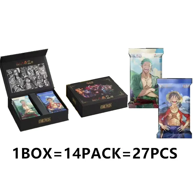 Jednoczęściowe karty kolekcjonerskie dziewczęce pudełko na Booster Anime Tcg 25th Anniversary Cartas Luffy Sanji Nami grające w karty do gry