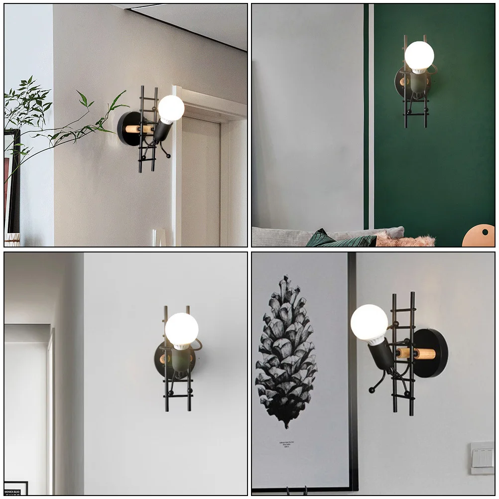 

Unique Shaped Lamp Artistic Wall Light Creative People Climbing Home Bedroom Decor Practical Gift