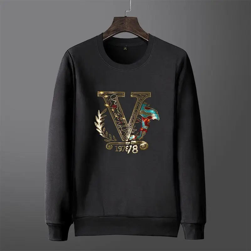

Sweater men's 2025 spring and autumn new product V Muse laser sequin craft single clothes can take the European station at will