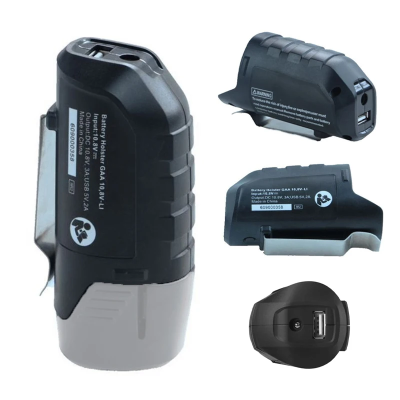 Adaptador para Bosch 10.8v 12v Bateria de Lítio Elétrica Ferramenta Elétrica Peças Bhb120 Usb Conector de Alimentação Carregador Coldre Dispositivo Carregamento